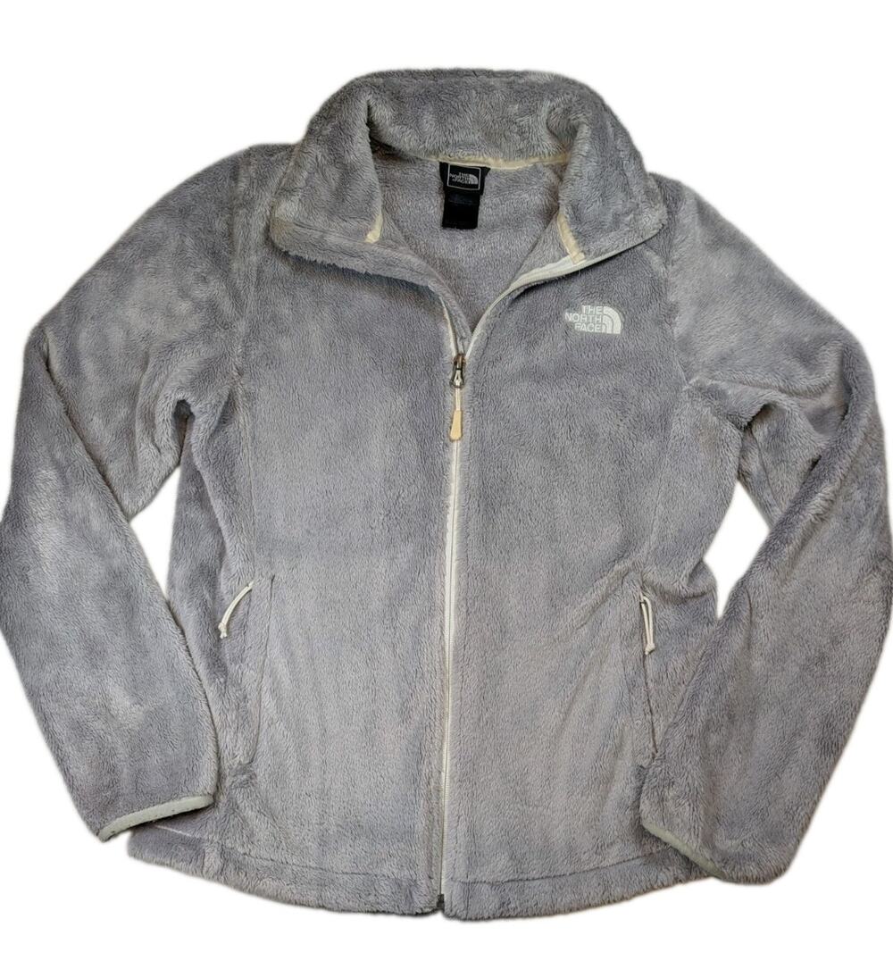 The North Face Women’s Small Fuzzy Fleece Full Zip Jacket Light Gray